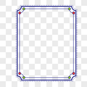 蓝色长方形边框图片