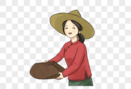 妇女农民卡通形象图片
