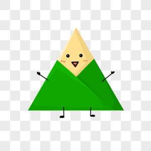 拟人的三角粽子图片