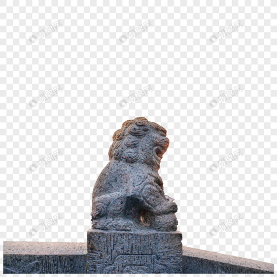 七宝老街桥头石狮雕塑图片