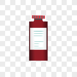 护士节主题清新好看的红色小药瓶高清图片
