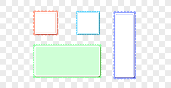 边框元素可爱贴纸框高清图片