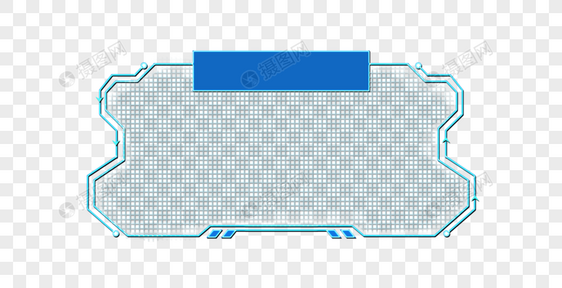 科技感网格纹理标题边框图片