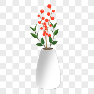 花瓶插花植物装饰图片