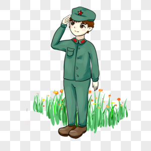 国庆敬礼动画图片