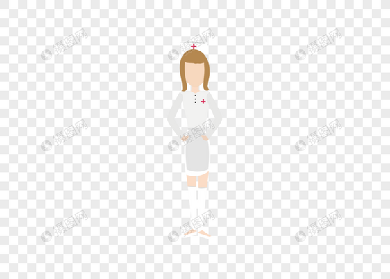 AI矢量图平面人物白衣天使护士姐姐图片