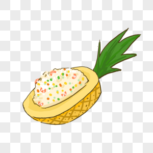 菠萝饭炒饭主食料理食物美食图片素材