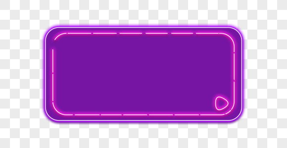 霓虹灯效果发光标题边框高清图片
