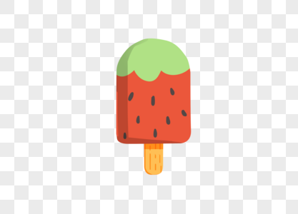 简约夏季手绘卡通冰淇淋水果甜品免抠图片素材图片