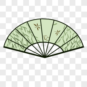 扇子高清图片手绘中国风窗花边框图片高清图片手绘桃花柳条唯美清新