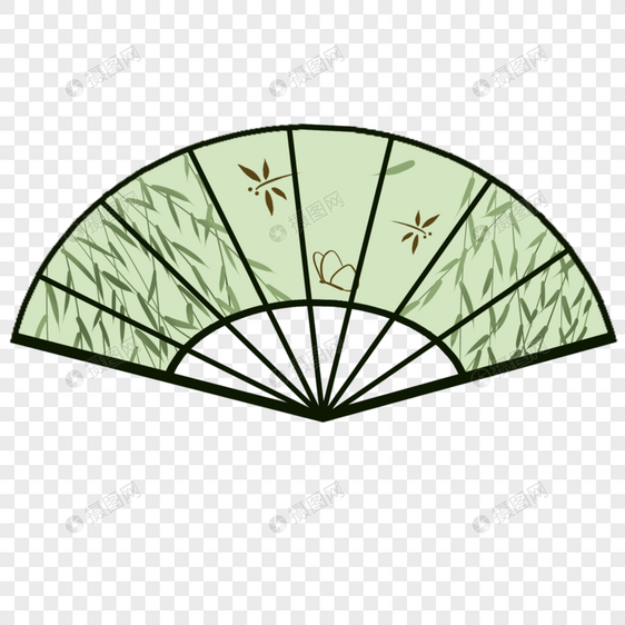 手绘中国风扇子图片