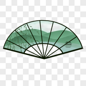 手绘中国风扇子图片