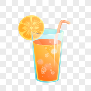 冰爽橙汁一包饮料高清图片