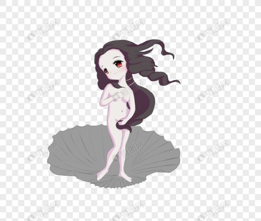 名画维纳斯的诞生卡通版本