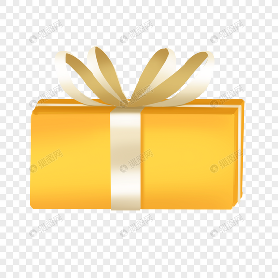 礼物优惠庆典金币礼盒金色黄色红带图片