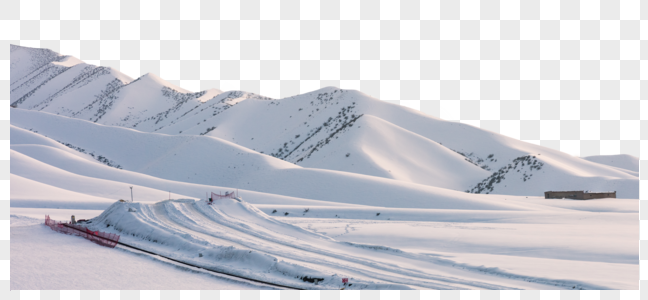 新疆冬季滑雪场模式旅游经济发展特色小镇高清图片