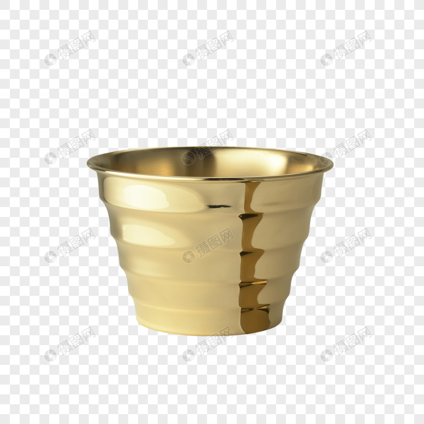 金色花盆盆子元素素材下载 正版素材 摄图网