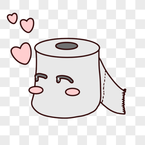 纸巾可爱卡通表情包图片素材