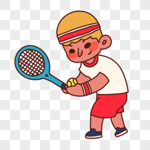 网球男孩打网球儿童高清图片