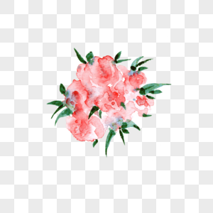 水彩玫瑰花束图片