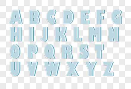 字母表水晶字效高清图片