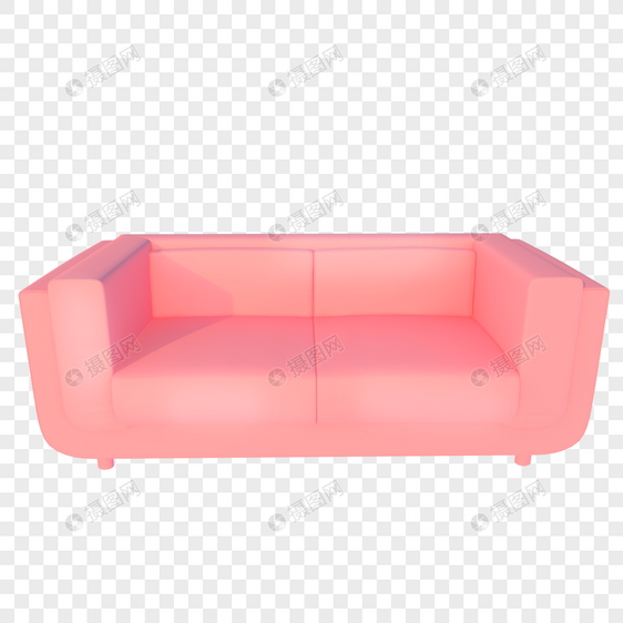 C4D粉色家具沙发图片