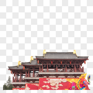 西安大唐芙蓉园古建筑图片