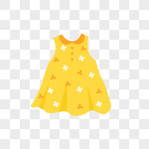 连衣裙黄色裙子高清图片
