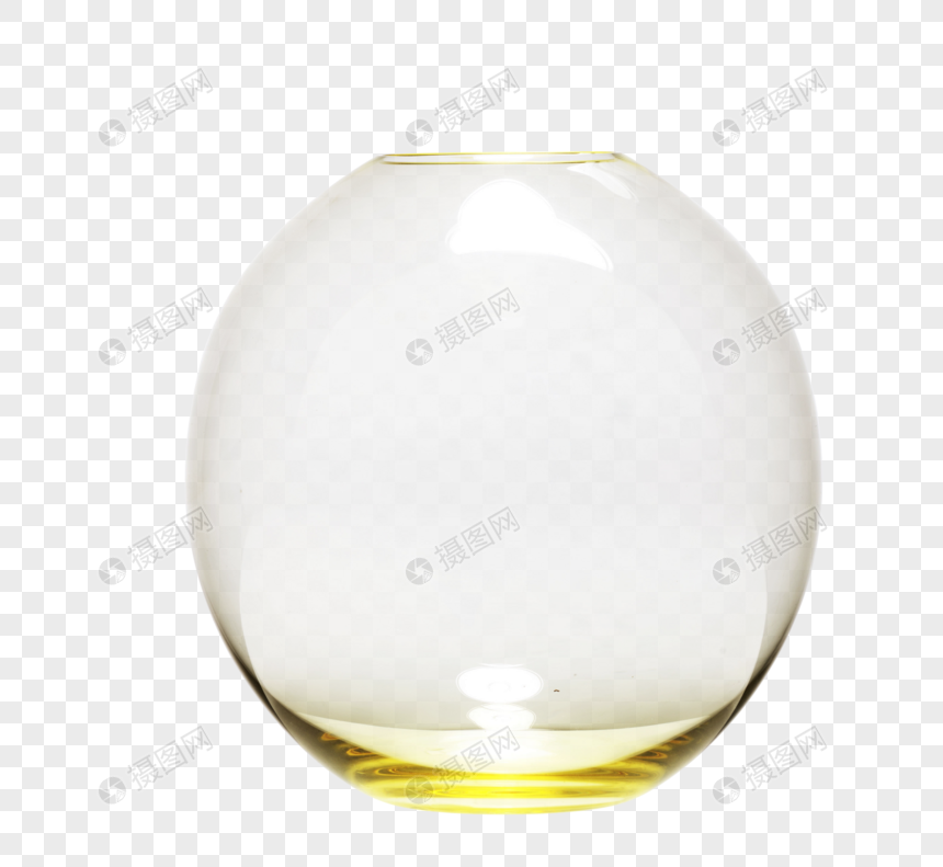 圆形透明玻璃瓶子图片