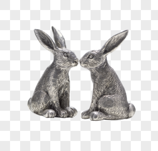 金属兔子工艺品图片