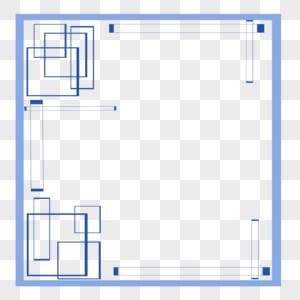 蓝色边框图片