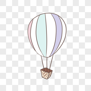 卡通热气球彩色图片