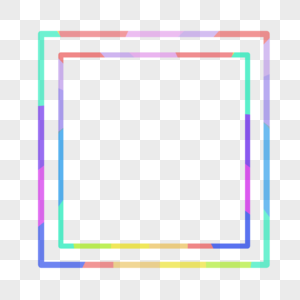 科技风简约彩色正方形边框图片