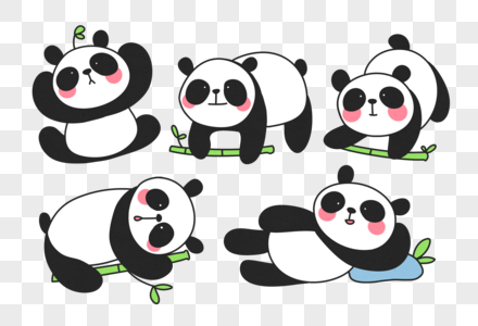 手绘可爱熊猫图片