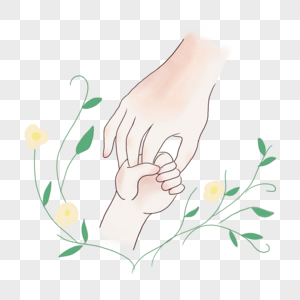 可爱贺卡图片妈妈的手素材