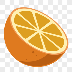 切开的半个橙子图片