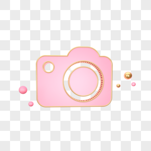 创意粉色照相机图标图片