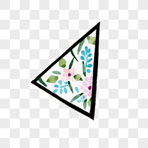 创意花朵三角边框图片