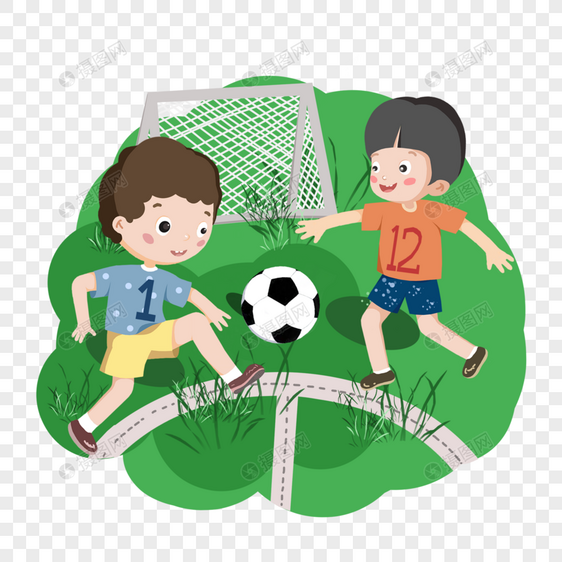 踢足球的孩子图片