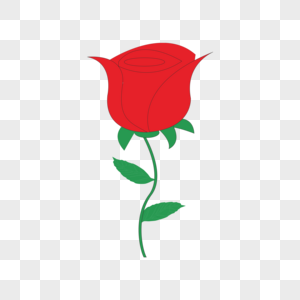 手绘玫瑰花红色手绘红玫瑰高清图片