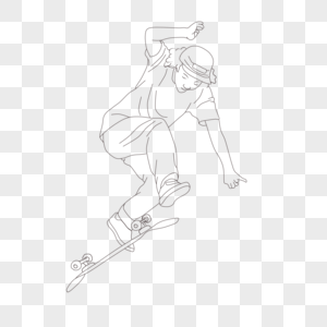滑滑板的男生图片