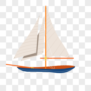 帆船大海图标高清图片