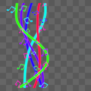 螺旋状音符光效图片