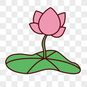 卡通与矢量卡通荷花素材