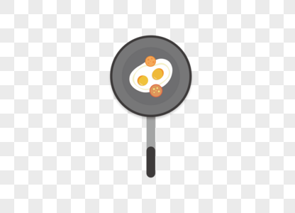 AI矢量图平面化食物早餐鸡蛋煎蛋图片