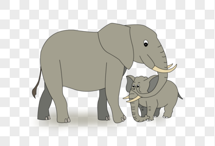 大象母子摄像机大象元素高清图片