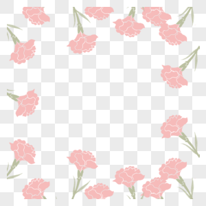 花朵围绕的边框图片