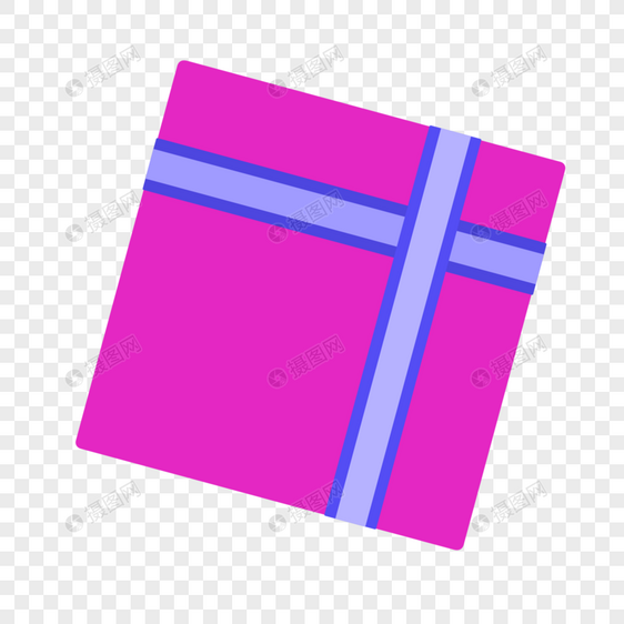 紫色方形礼盒图片