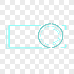 电商节科技风蓝色圆圈长方形简约边框图片