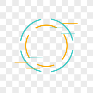 电商节科技风蓝色橘色圆圈线条简约边框图片